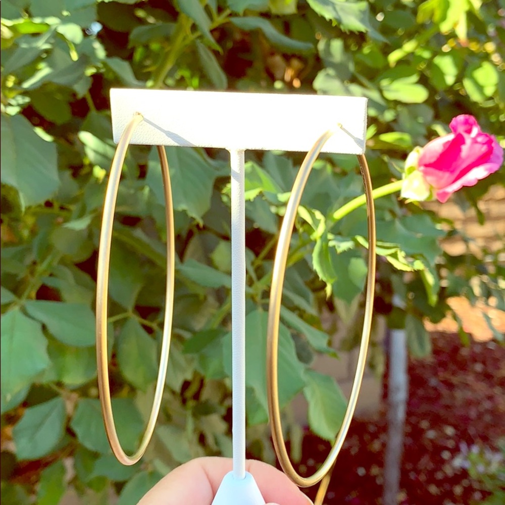 Gold Plated large Hoops